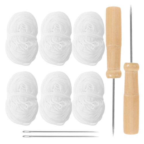 1Ensemble Trousse Aiguilles Bois Acier DIY