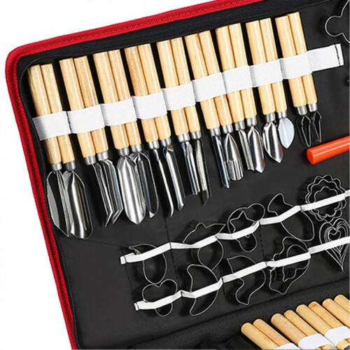 80-Piece Fruit and Vegetable Carving, Peeling, Cutting and Slicing Tool Kit 1