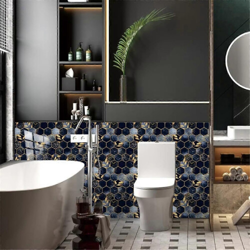 10pcs Hexagon Tiles Sticker Kitchen Backsplash Oilproof