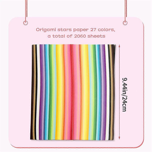 2060 Sheets Star Origami Paper Double Sided Decoration Paper Strips