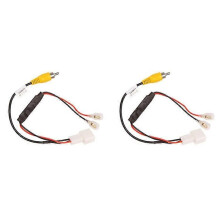 2Pcs 4 Pin Car Reverse Camera Retention Wiring Harness Cable Plug Adapter Connector Fit for