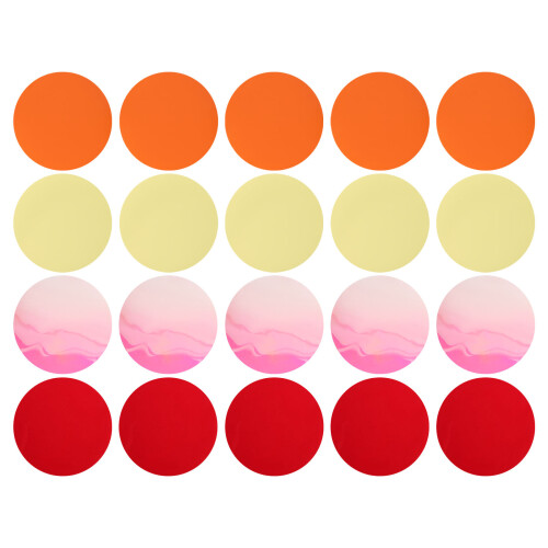 20Pcs Multi PVC Warm Light Diffuser Gel Filters for DIY Home Lighting