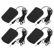 4Pcs Compact Black Metal Sewing Machine Foot Pedal Control with Cord