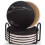 Coasters for Drinks, Ceramic Stone Coaster Set with Metal Holder Stand, Cork Base, Marble Surface P 1