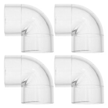 4Pcs Clear Acrylic Aquarium Elbow Connectors 90 Degree Hose Fittings