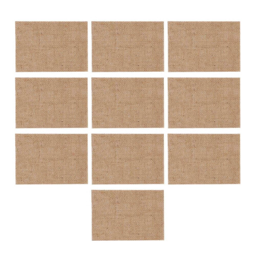 10 pcs Natural Hessian Burlap Place Mat Table Placemats Coaster Dining Decor