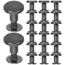 22Pcs Durable Zinc Alloy Screw Rivets for Leatherwork and Book Binding