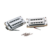 2pcs Chrome Plated Double Coil Humbucker Pickups for Electric Guitar Noise Reduction