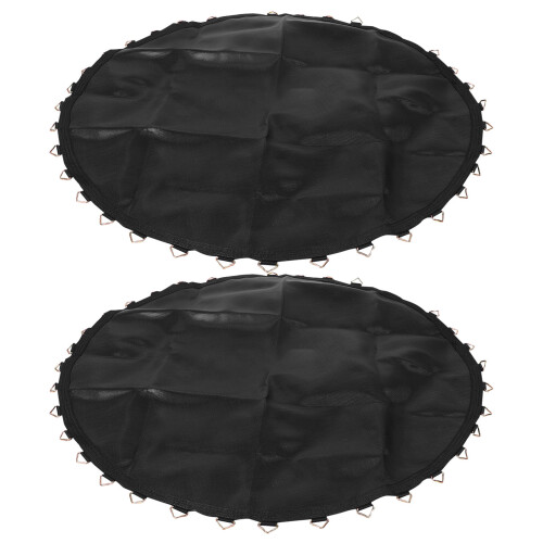 2Pcs Black Outdoor Trampoline Replacement Mat Heavy Duty PP Mesh Pad