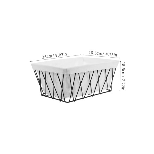 Wire Storage Baskets with Removable Fabric Liners for Bathroom and Kitchen, Durable Metal Organizer 1
