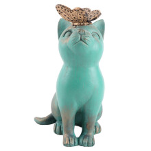 Figur eines Chats mit exquisiten Details, Retro-Stil, strukturierte Struktur, Statue eines Chat-Assistenten