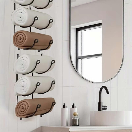 Multifunctional Multilayer Wrought Iron Hanger Wall-Hung Wine Rack 2
