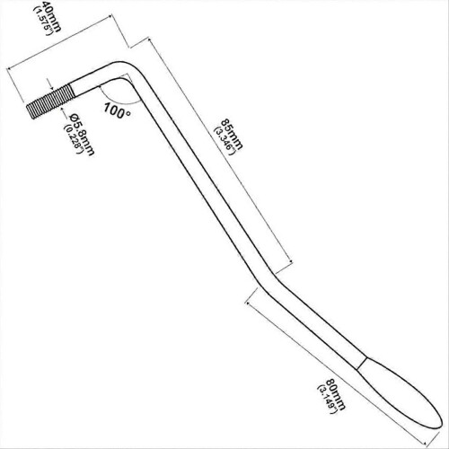 C 6 MM Thread Tremolo Arm Whammy Bar για ηλεκτρική κιθάρα με σπείρωμα, με 2