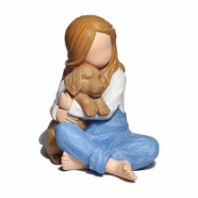 Figurki "Love My Dog" - Statuetki, Psie Anioły, Prezenty na pamiątkę przyjaźni, Rzeźbione, ręcznie malowane