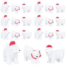 Christmas Bear Decoration Bear Miniature Landscape Decoration Mini Fairy Garden Christmas Decoration