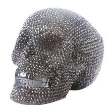 Totenkopf-Statue aus Kunstharz, dekorative Ornamente, Halloween-Dekoration, Skulptur, Heimdeko, Figuren
