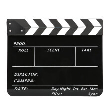 30 x 25 cm akrylowa tablica do klapsów filmowych, rekwizyt do fotografii filmowej i telewizyjnej, biała