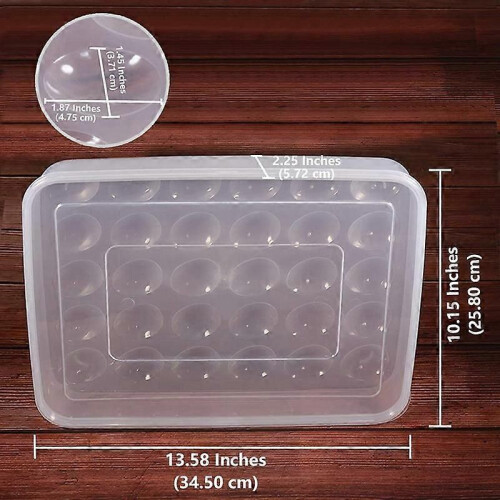 Egg Container, Refrigerator Deviled Egg Tray Carrier with Lid compatible for 60 Eggs - Plastic Fridge Stackable Portable 2 Pack 2