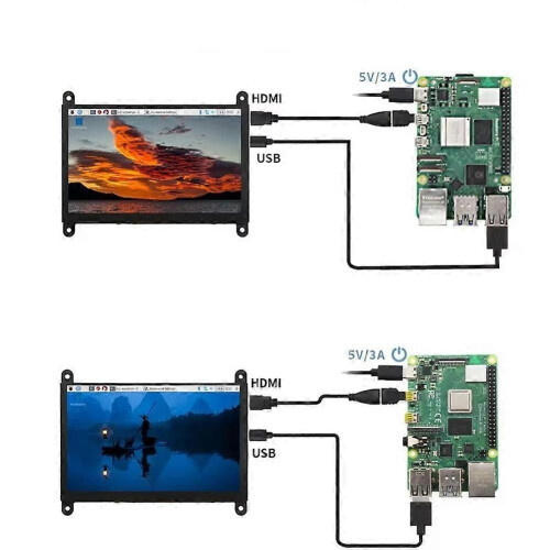 Οθόνη αφής LCD IPS 5 ιντσών, μίνι οθόνη υπολογιστή 5 ιντσών 1024x 2