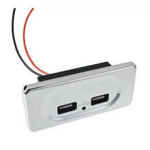 3.1A 12V Zewnętrzny wodoodporny panel z dwoma portami USB do samochodów/kamperów/domków kempingowych