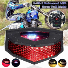 Nieuw 12V universeel achterlicht voor motorfiets/ATV, 5-in-1 LED-achterlichten, remlicht, stoplicht