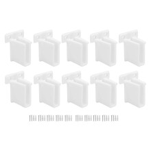 Set di 10 staffe terminali per ripiani in filo metallico ABS, resistenti e compatibili con armadi e