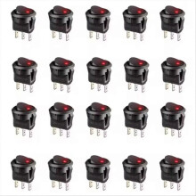 20pcs on-Off Control Push Button Switch 3 Pin 12V 20A Amps Car Truck Rocker Round Toggle LED Switch