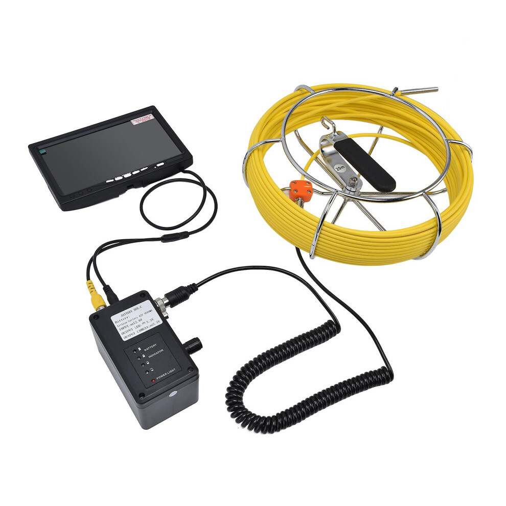 7in 6.5mm Pipeline Endoscope Set Inspection Camera Video Endoscope Water Pipe Borescope 100?240VAU Plug 20m / 65.6ft-image-OPC-PTHDDXQ-NEW