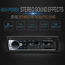 JSD-520 Reproductor de coche Bluetooth, radio estéreo para coche, autorradio de 12 V, receptor de FM
