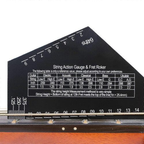 Fret Leveling Tool Guitar Neck Fingerboard Measuring Ruler 2