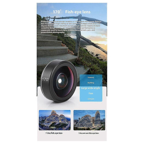 Φακός τηλεφώνου Fisheye πλήρους οθόνης 170 Φακός τηλεφώνου 2
