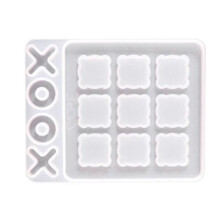 Toe Game Resin Molds Silicone XO Chess Board Epoxy Resin Mold DIY Craft for Kids and Adults