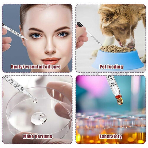 4 τεμάχια σταγονόμετρο 1ml με 4 τεμάχια μπουκάλι, γυάλινο στα 1