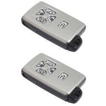 2X Car Smart Card Remote Car Key Shell Case Fob 5 Button for Alphard Estima Vellfire