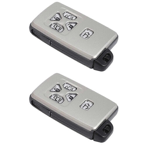 2X Car Smart Card Remote Car Key Shell Case Fob 5 Button for Alphard Estima Vellfire