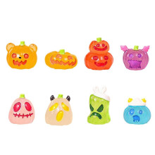 8 Pcs Luminous Halloween Micro-Landscape Miniature Figurine Resin Craft Fairy Garden Ornament Pumpkin Ghost Decoration