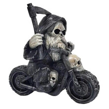 Reaper Statue Desktop Skeleton Reaper Statue Decorative Figurine for Themed Bars Halloween Dining T