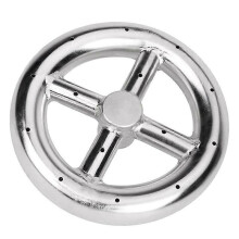 Ronde vuurkorfbrander van 15 cm (6 inch) geschikt voor aardgas- en propaanvuurkorven. Vuurkorfbrander