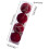 Christmas Tree Decoration Ball Dark Red Flocking 1 Pack 2