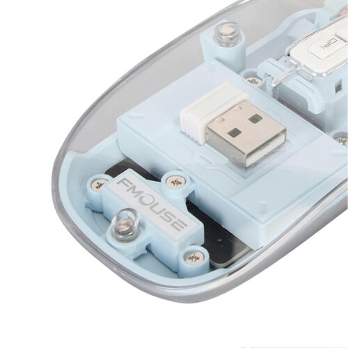 Διαφανές ασύρματο ποντίκι Bluetooth, δροσερό περίβλημα, αθό 2