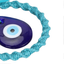 Blue Eye Car Hanging Ornament Stylish Innovative Hand Woven Blue Eye Hanging Pendant for Car Rearview Mirror Home Decor Blue