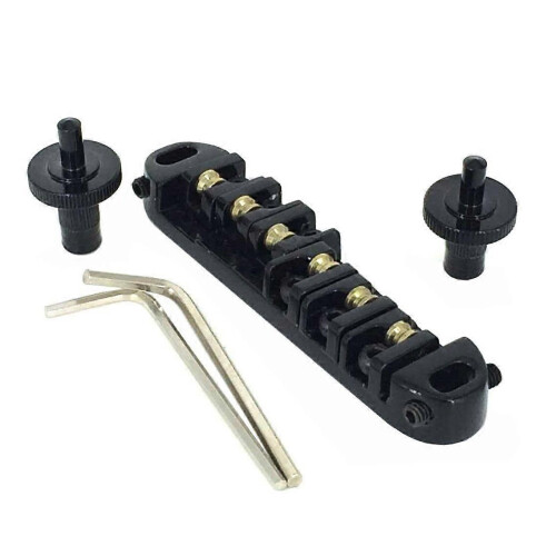 Roller Saddle Tune-O- Guitar Bridge for Electric Guitar Replacement (Black) 1