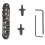 Roller Saddle Tune-O- Guitar Bridge for Electric Guitar Replacement (Black) 3