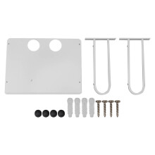 Wandgemonteerde projectorplank van aluminium, zwevend voor projector, router, tv-box, dvd-speler, kabelbox, wit