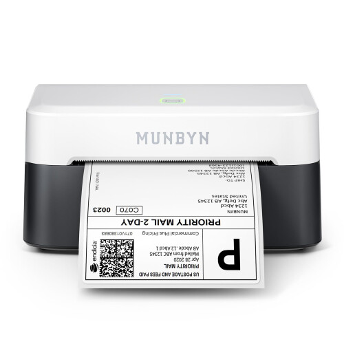 MUNBYN Bluetooth Shipping Label Printer, 4x6 Thermal Label Printer for Small Business, Compatible with iPhone, Android, Windows, macOS, Etsy, Shopify,