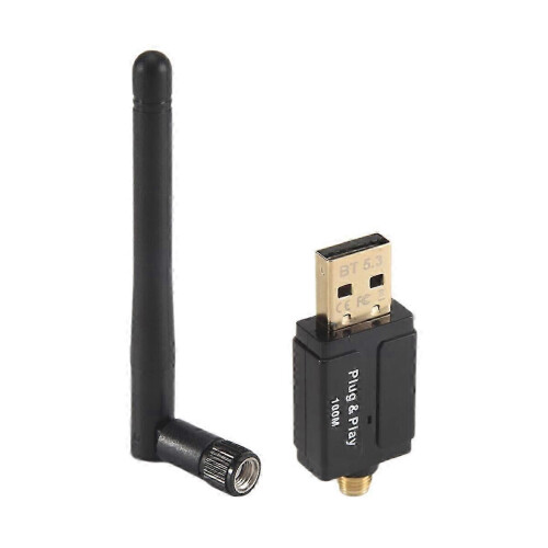 100M USB Bluetooth 5.3 Adapter Transmitter Receiver with External Antenna for PC Laptop 2