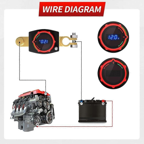 300A Side Post Battery Disconnect Switch 12V Negative on/Off LED Voltage Display Car Battery Cut Off Switch