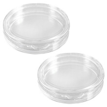 20 Pz Contenitore Rotondo in Plastica Trasparente per Capsule da 24 mm