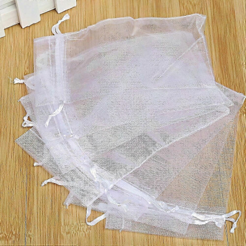 Μικρά πουγκιά οργάντζας 7x9cm για συσκευασία δώρου κοσμημάτων και καραμελών 2