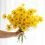 Realistic Silk Artificial Flower Bouquet – White, Yellow, 4